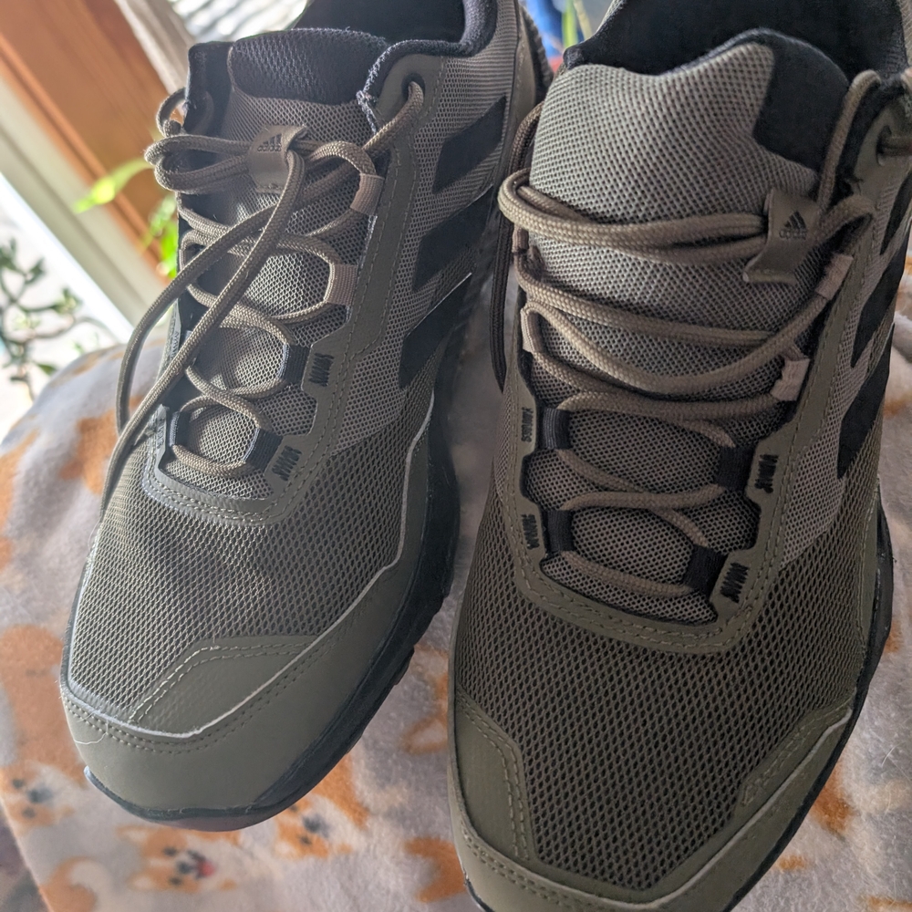 adidas Men's Black and Olive Athletic Shoes